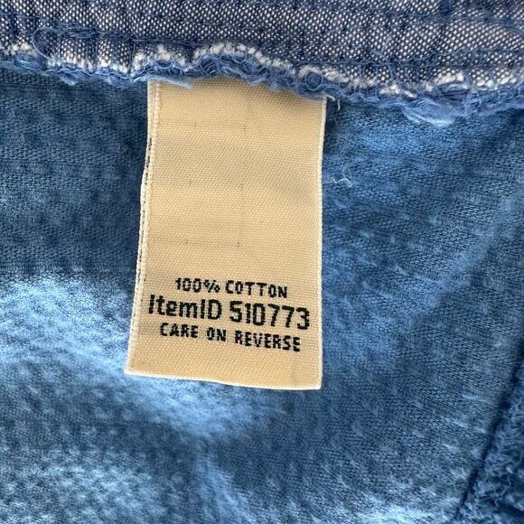 LL Bean Womens Corduroy Shirt Jacket Shacket Size M Blue Cotton Pockets Country - Picture 9 of 13